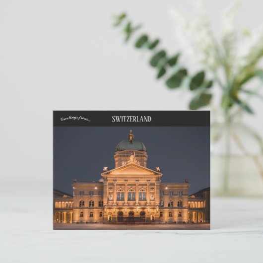 Federal Palace Bern Zwitserland Briefkaart (Staand voorkant)