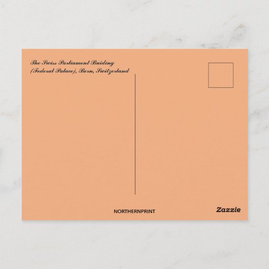 Federal Palace Bern Zwitserland Briefkaart (Achterkant)