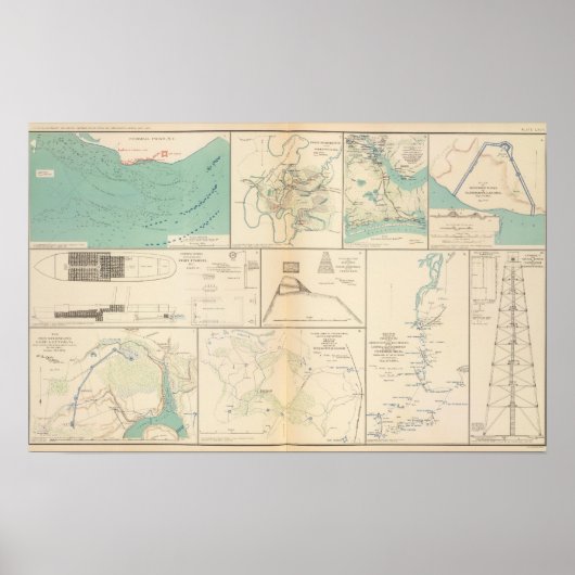 Federal Pt, NC Ft Pemberton Poster (Voorkant)