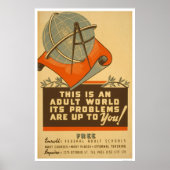 Federal Schools Free 1938 WPA Poster (Voorkant)