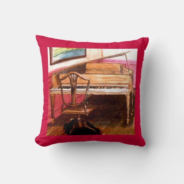 Federal Style Piano American MoJo Pillow Kussen (Voorkant)