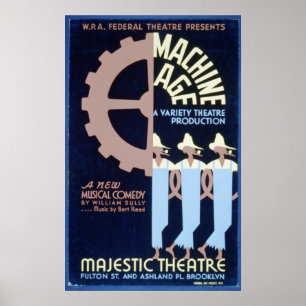 Federal Theater cadeaus een Musical Comedy WPA Poster