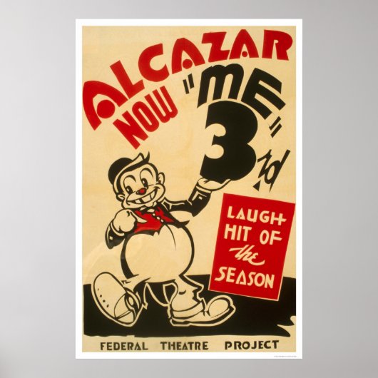 Federal Theater Comedy 1938 WPA Poster (Voorkant)