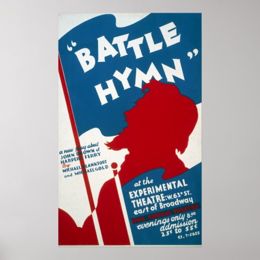  Federal Theater Project "Battle Hymn" WPA Poster (Voorkant)