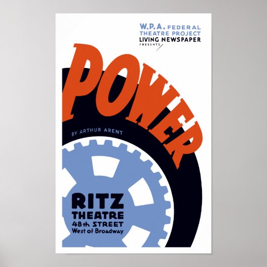 Federal Theater Project Cadeau Power — WPA Poster (Voorkant)