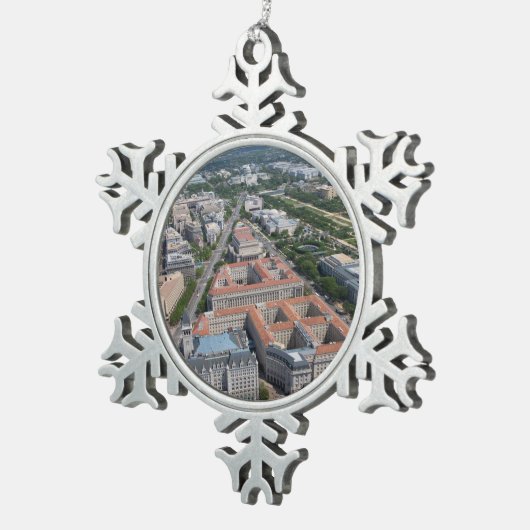 Federal Triangle Washington DC Tin Sneeuwvlok Ornament (Rechts)