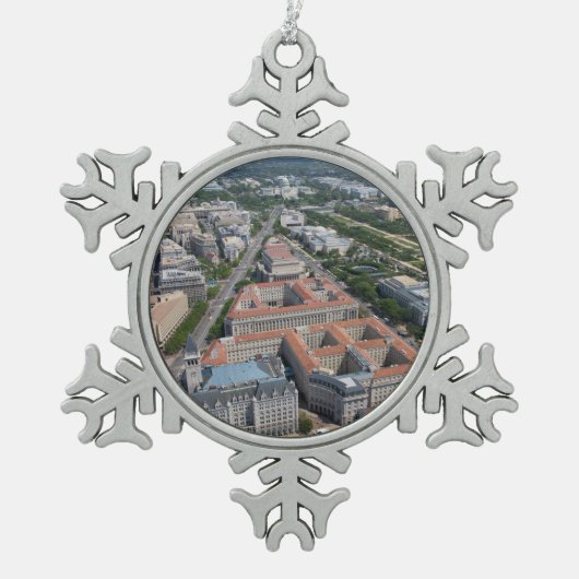 Federal Triangle Washington DC Tin Sneeuwvlok Ornament (Voorkant)