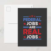 Federale banen zijn echte banen  feestdagenkaart (Voorkant / Achterkant)