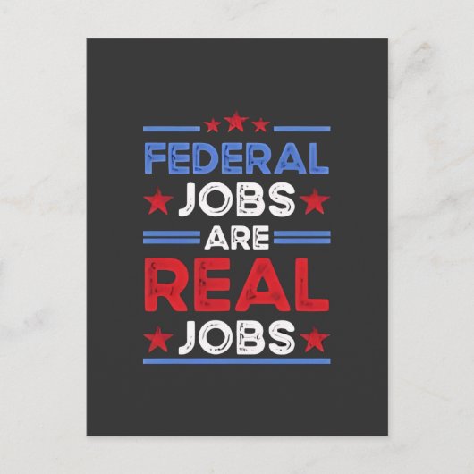 Federale banen zijn echte banen  feestdagenkaart (Voorkant)