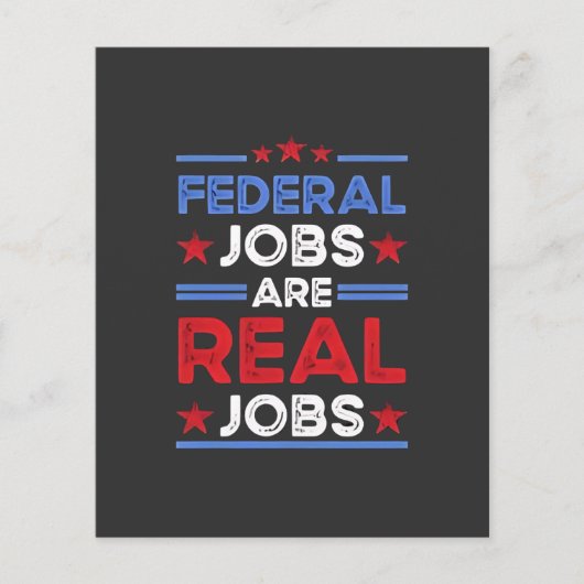 Federale banen zijn echte banen flyer (Voorkant)