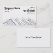 Federale belastingformulieren op witte achtergrond visitekaartje (Voorkant / Achterkant)