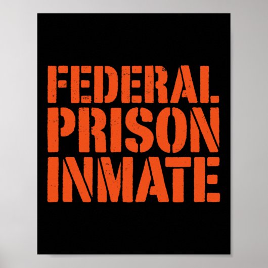 Federale Gevangenis Gevangene Uniform Nummer Funny Poster (Voorkant)