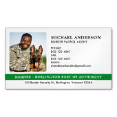 Federale Militaire Custom Foto Border Patrol Agent Magnetisch Visitekaartje (Voorkant)