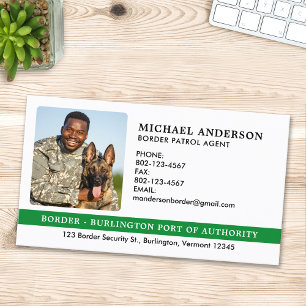 Federale Militaire Custom Foto Border Patrol Agent Visitekaartje