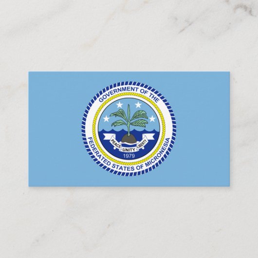 Federale Staten van Micronesia Vlag en zegel Visitekaartje (Voorkant)