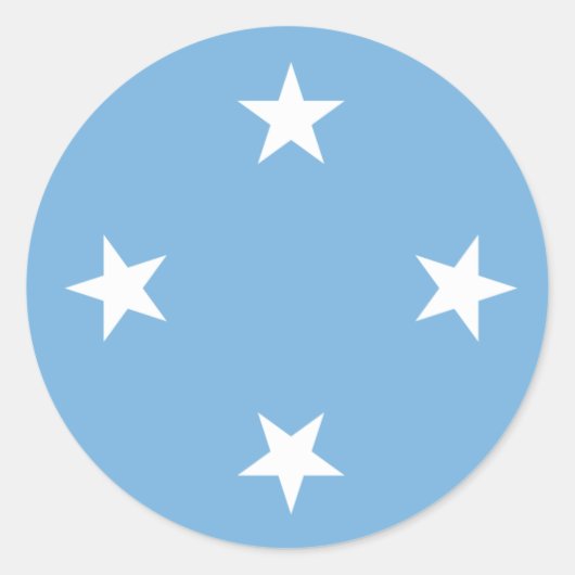 Federale Staten van Micronesia vlaggen Sticker (Voorkant)