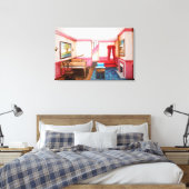 Federale stijlruimte met vernieuwd perspectief met canvas afdruk (Insitu (Slaapkamer))