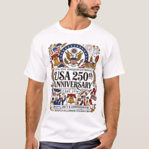 Federalistische Thema Nationale Quasquicentennial  T-shirt