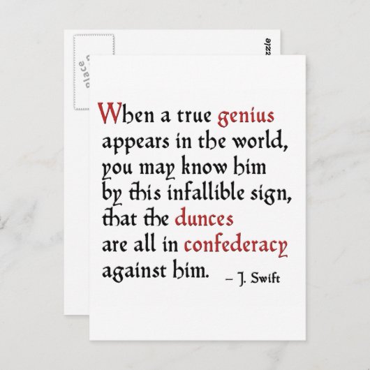 Federatie van Dunces Briefkaart (Voorkant / Achterkant)