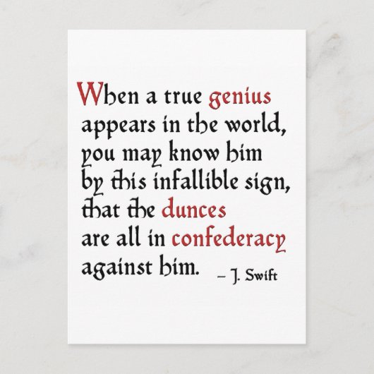 Federatie van Dunces Briefkaart (Voorkant)