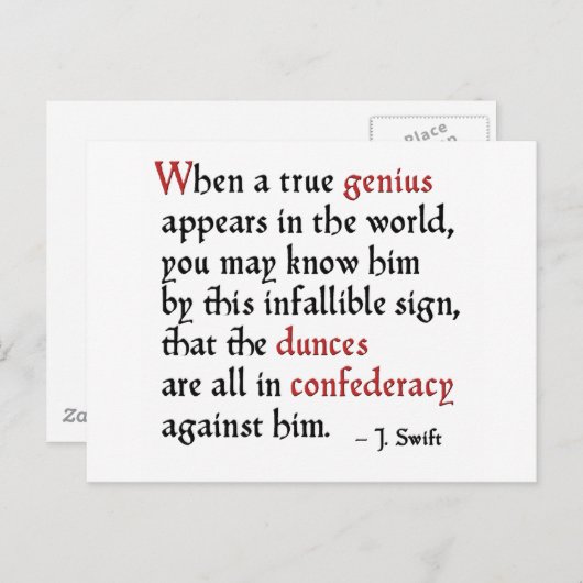 Federatie van Dunces Briefkaart (Voorkant / Achterkant)