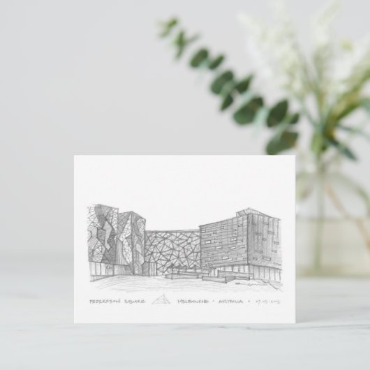 Federation Square, Melbourne, Australië Briefkaart (Staand voorkant)
