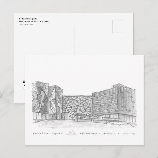 Federation Square, Melbourne, Australië Briefkaart (Voorkant / Achterkant)