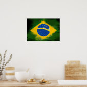 Federative Republic of Brazil flag Poster (Keuken)
