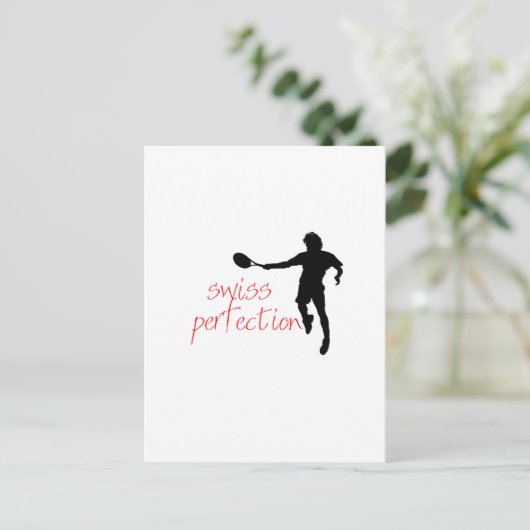 Federer Tshirt Swiss Perfection Briefkaart (Staand voorkant)
