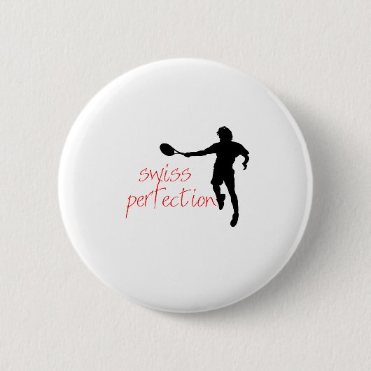 Federer Tshirt Swiss Perfection Ronde Button 5,7 Cm (Voorkant)