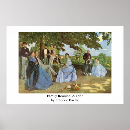 Fédéric Bazille's Family Reunion Poster (Voorkant)