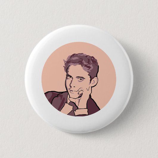 Federico Garcia Lorca Ronde Button 5,7 Cm (Voorkant)