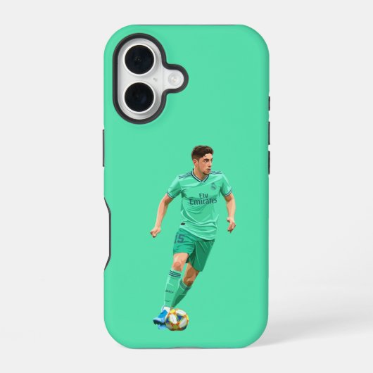 Federico Valverde - Real Madrid iPhone 16 Hoesje (Achterkant)