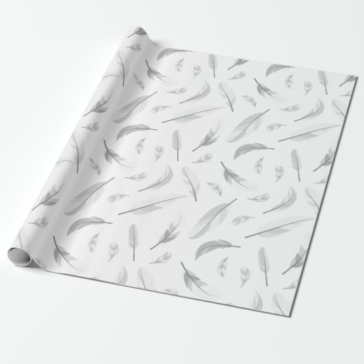 Federn-Muster Cadeaupapier (Uitgerold)