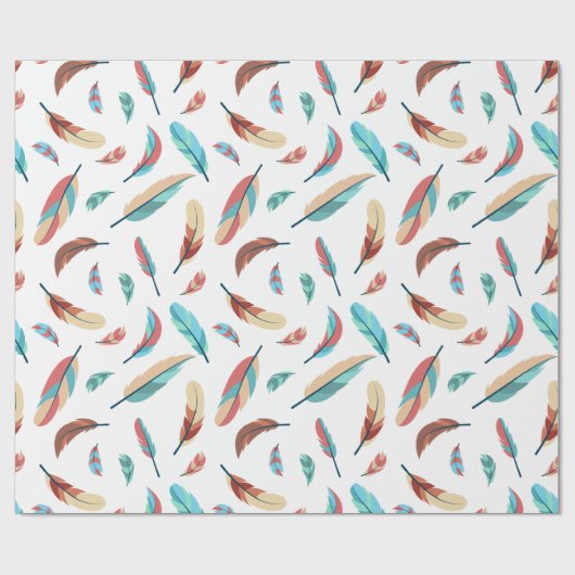 Federn-Muster Cadeaupapier (Vlak)