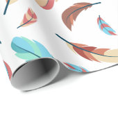 Federn-Muster Cadeaupapier (Rol Hoek)