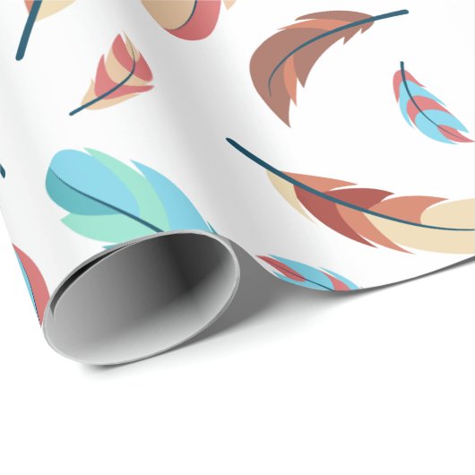 Federn-Muster Cadeaupapier (Rol Hoek)