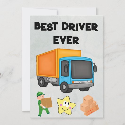 FedEx UPS Amazon Driver Card With Editable Text Bedankkaart (Voorkant)