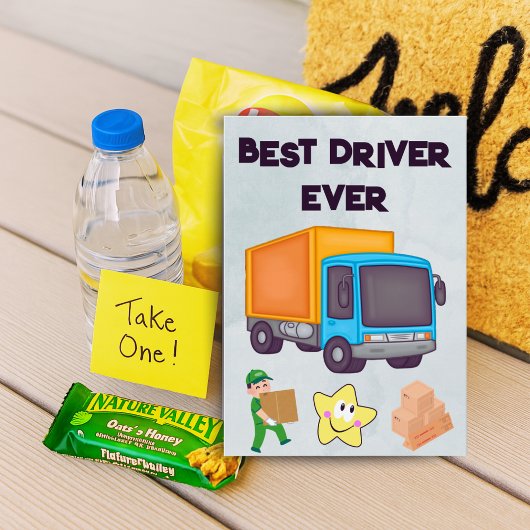 FedEx UPS Amazon Driver Card With Editable Text Bedankkaart