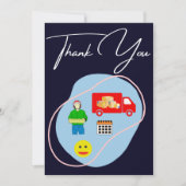 FedEx UPS Amazon Driver Thank You Card Navy-blue Bedankkaart (Voorkant)