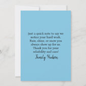 FedEx UPS Amazon Driver Thank You Card Navy-blue Bedankkaart (Achterkant)