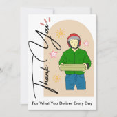 FedEx UPS Amazon Driver Thank You Card Pastel Bedankkaart (Voorkant)