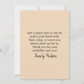 FedEx UPS Amazon Driver Thank You Card Pastel Bedankkaart (Achterkant)