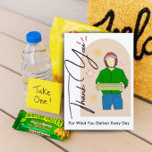 FedEx UPS Amazon Driver Thank You Card Pastel Bedankkaart