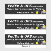 FEDEX & UPS BEZORGINGEN. GELIEVE.. MAHALO NUI