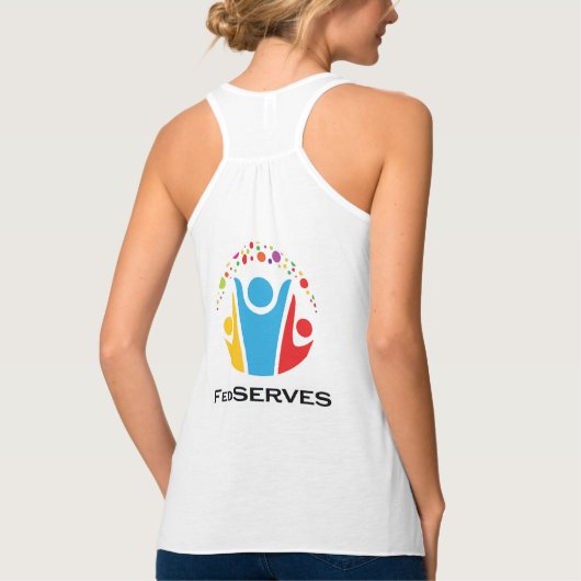 FedLife Vrouwenvoorzijde en achterzijde Logo Tanktop (Achterkant)