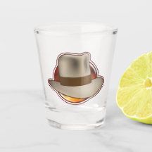 Fedora Chronicles Fire Logo Shot Glasses