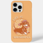 Fedora Dachshund "Het leven is weelderig" Retro kl Case-Mate iPhone Case (Achterkant)