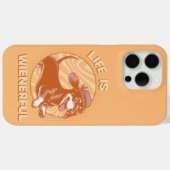 Fedora Dachshund "Het leven is weelderig" Retro kl Case-Mate iPhone Case (Achterkant (horizontaal))
