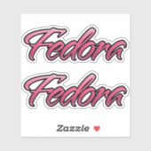 Fedora faded pink Aufkleber Sticker Stickerset (Vel)